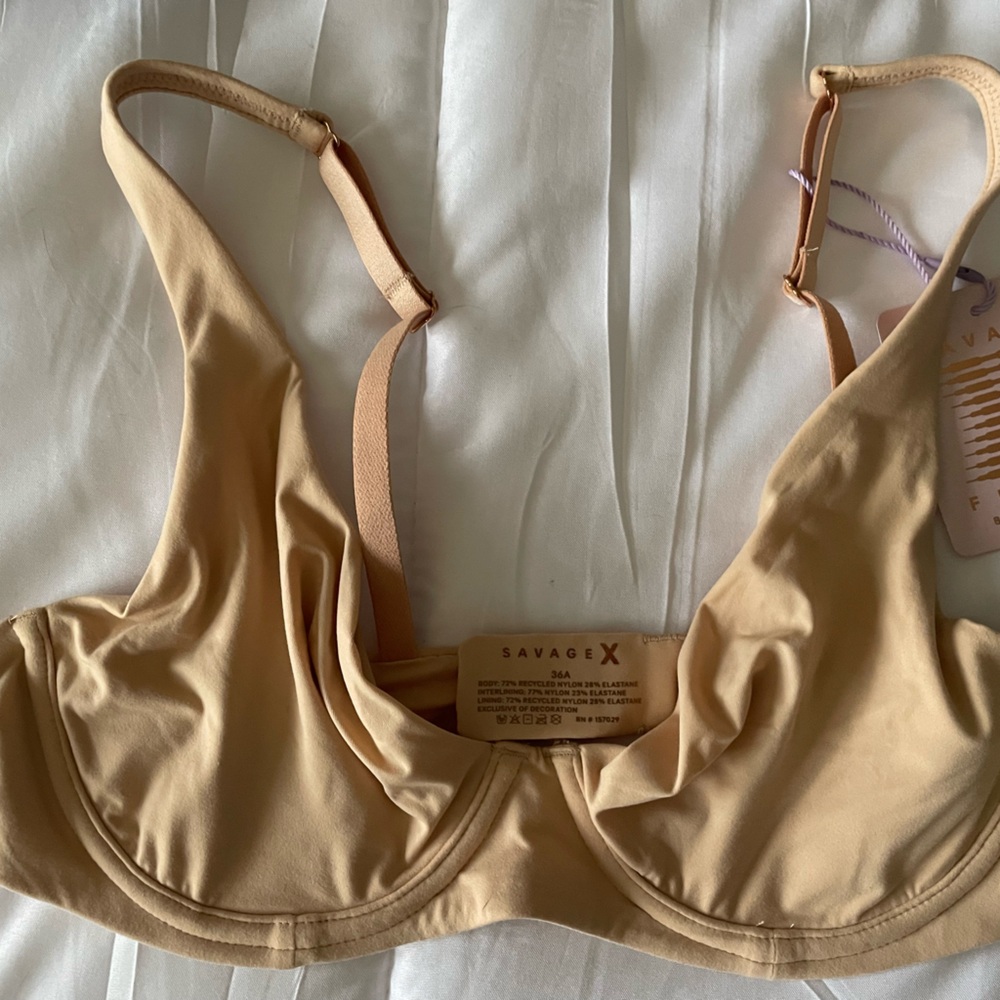 Savage X Fenty Beige Bra 36A New With Tags